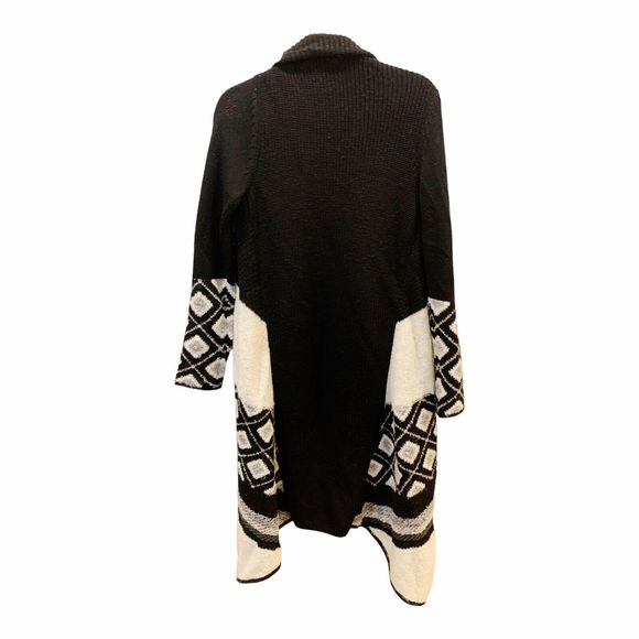 B10 Vince. Wool Blend Colorblock Pantrerend Longline Cardigan Sweater Sz S - Picture 8 of 12